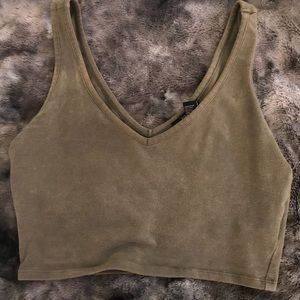 Olive crop top forever 21